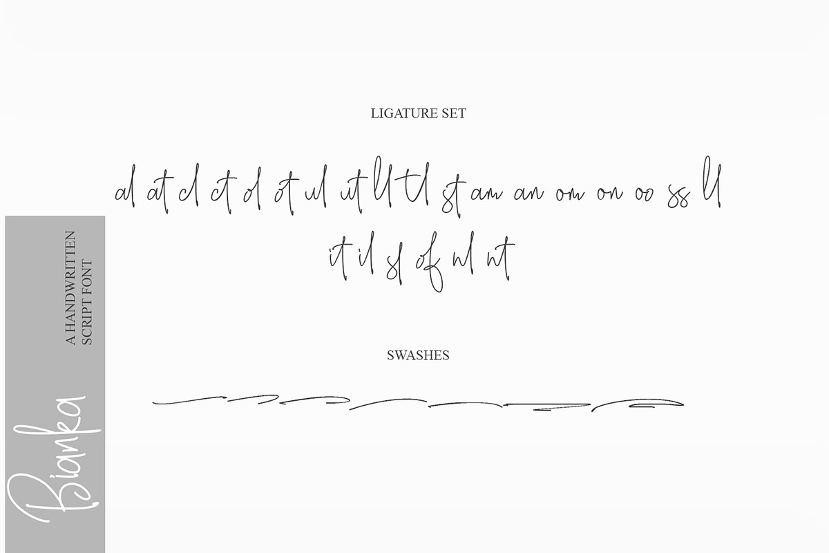 Bianka - Handwritten Font, a Script Font by Azcreative Studio (Photo 2 of 8)