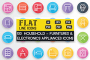Home Appliances and Furniture Icons, an Outline Icon by FlatLineIcons (Thumbnail 2 of 7)