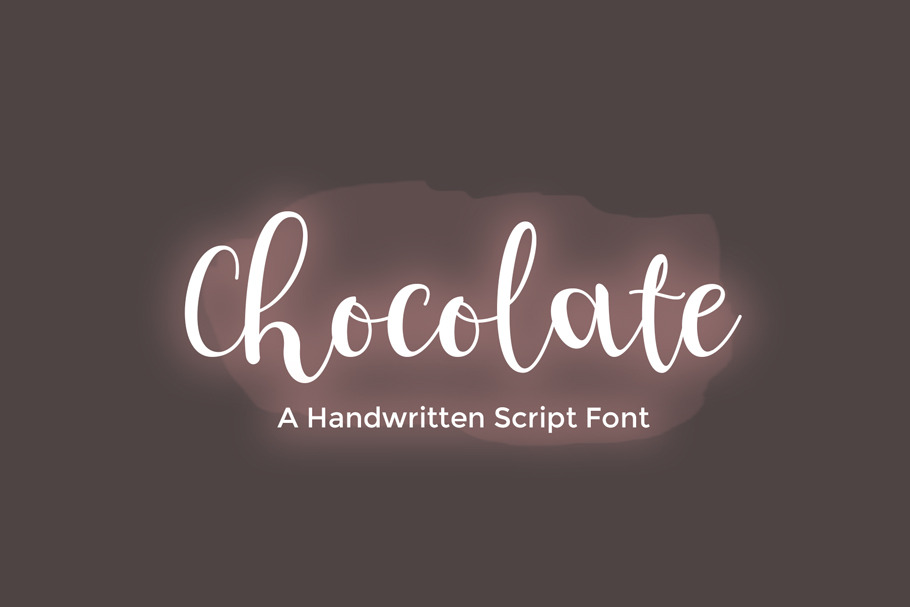 Chocolate handwritten script font