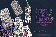 Butterflies and Flowers Patterns, a Pattern Graphic by Sketchbook Designs (Thumbnail 8 of 10)