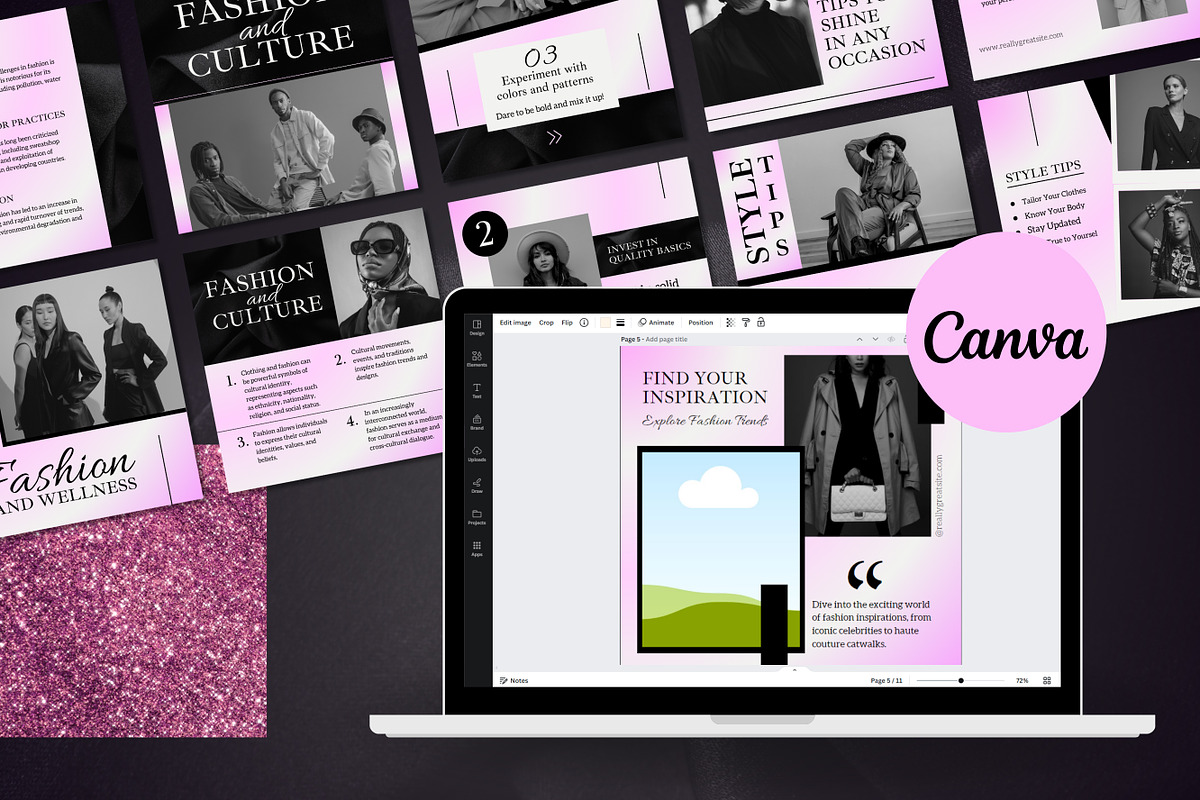 50 Fashion Posts  Canva Templates, a Templates & Theme by TemplateCastleStore (Photo 7 of 10)