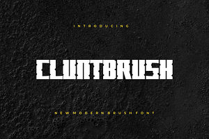 Cluntbrush - Font, a Sans Serif Font by artchiles_design