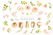 Watercolor wedding flowers, a Seasonal Illustration by MariGraphic boutique (Thumbnail 9 of 10)