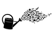 Floral Watering Can Design Bundle, an Illustration by Gaye Art (Thumbnail 31 of 31)