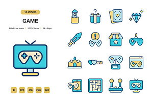 Game Color Icons, an Icon by Spacepixel Creative