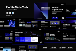 Morph Alpha Tech - Keynote Template, a Presentation Template by QR Design Studio