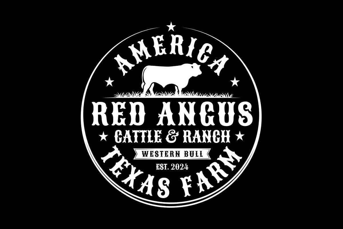 Western Angus Cow Cattle Ranch Logo, a Branding & Logo Template by ...