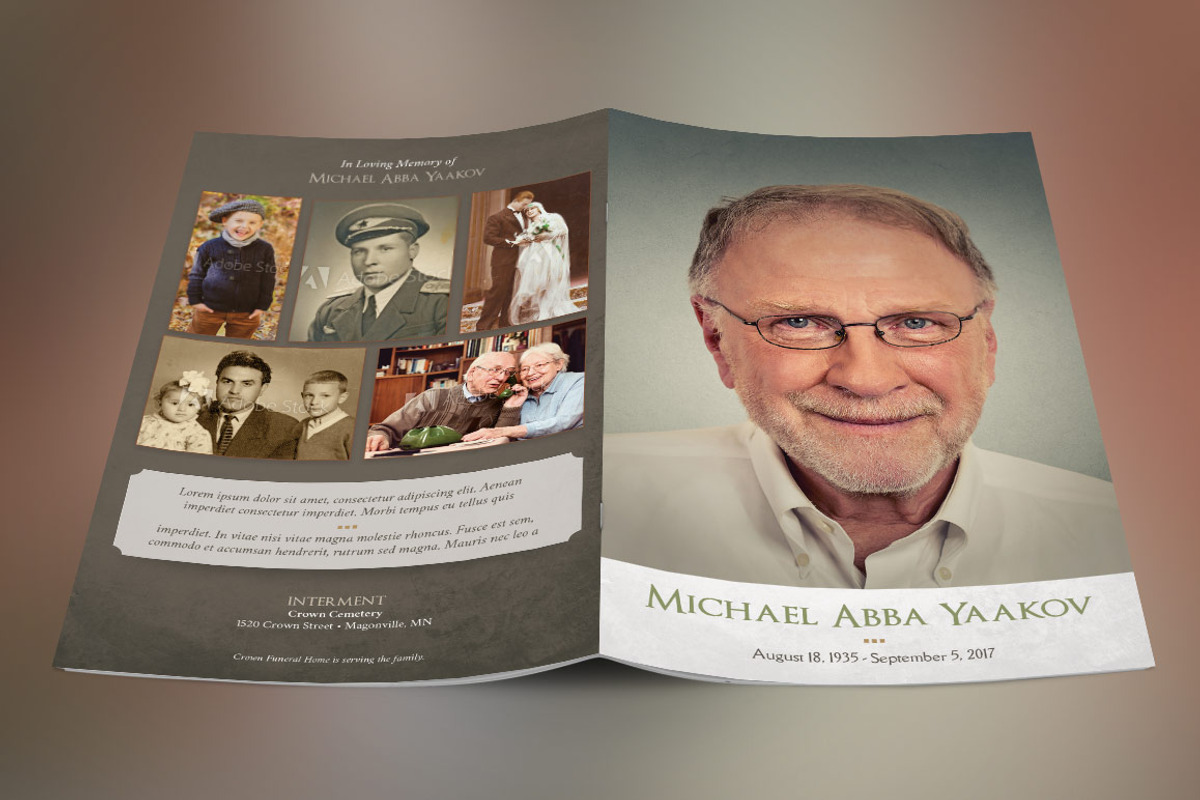 Retro Funeral Program Template, a Brochure Template by Godserv Designs (Photo 1 of 5)
