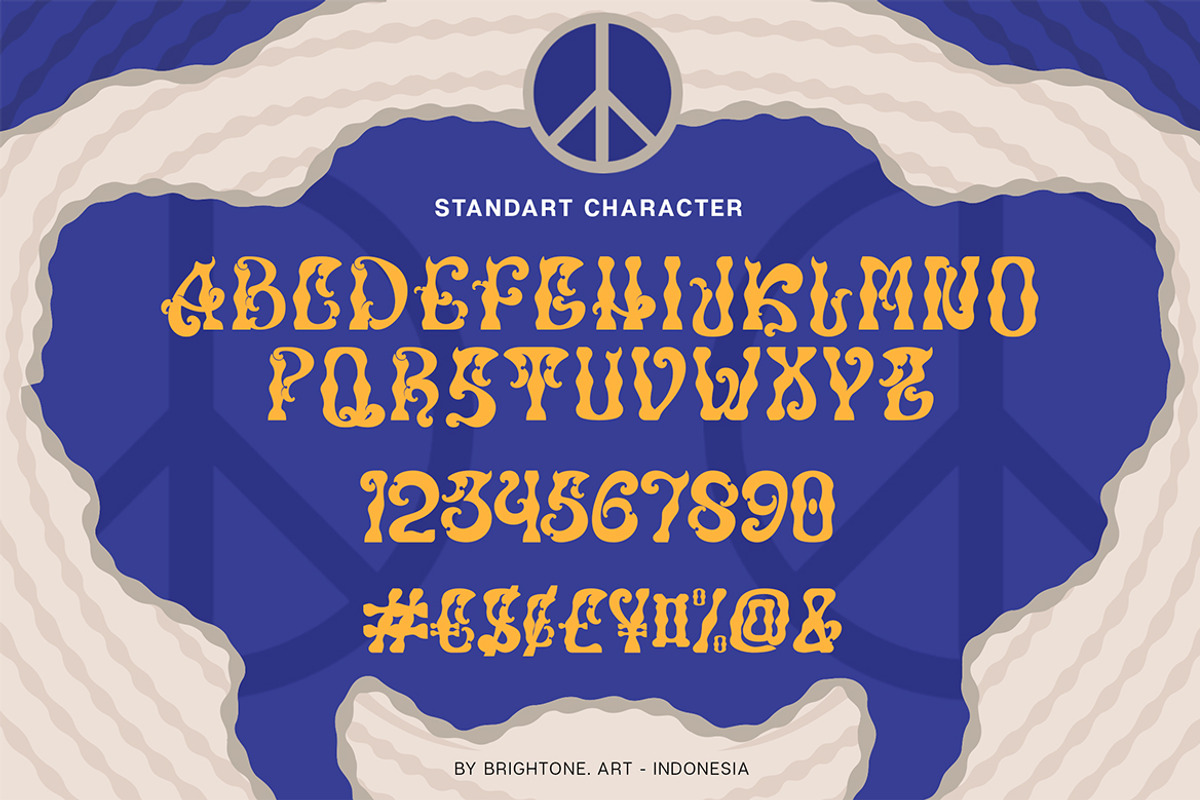 VERTISTYLE WAVES - Psychedelic Style, a Serif Font by Brightone (Photo 2 of 9)