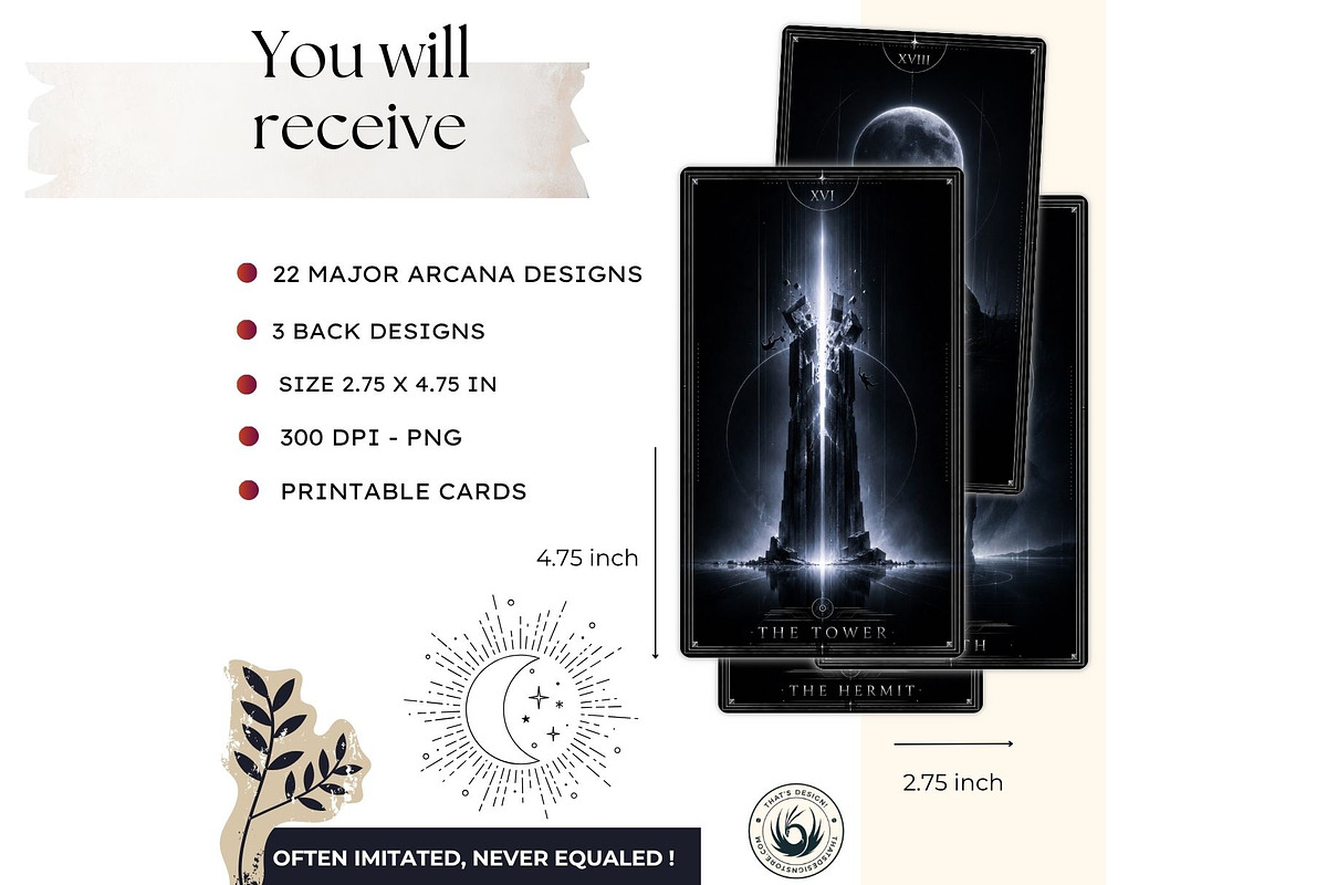 The Nocturne Arcana Dark Tarot cards, a Decorative Illustration by ThatsDesignArt (Photo 2 of 10)