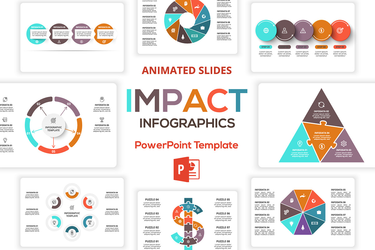 Impact Animated Template PowerPoint, a Presentation Template by Infographics project (Photo 1 of 13)