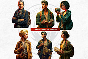 Golden Hour Travelers characters, a Decorative Illustration by ThatsDesignArt (Thumbnail 14 of 19)