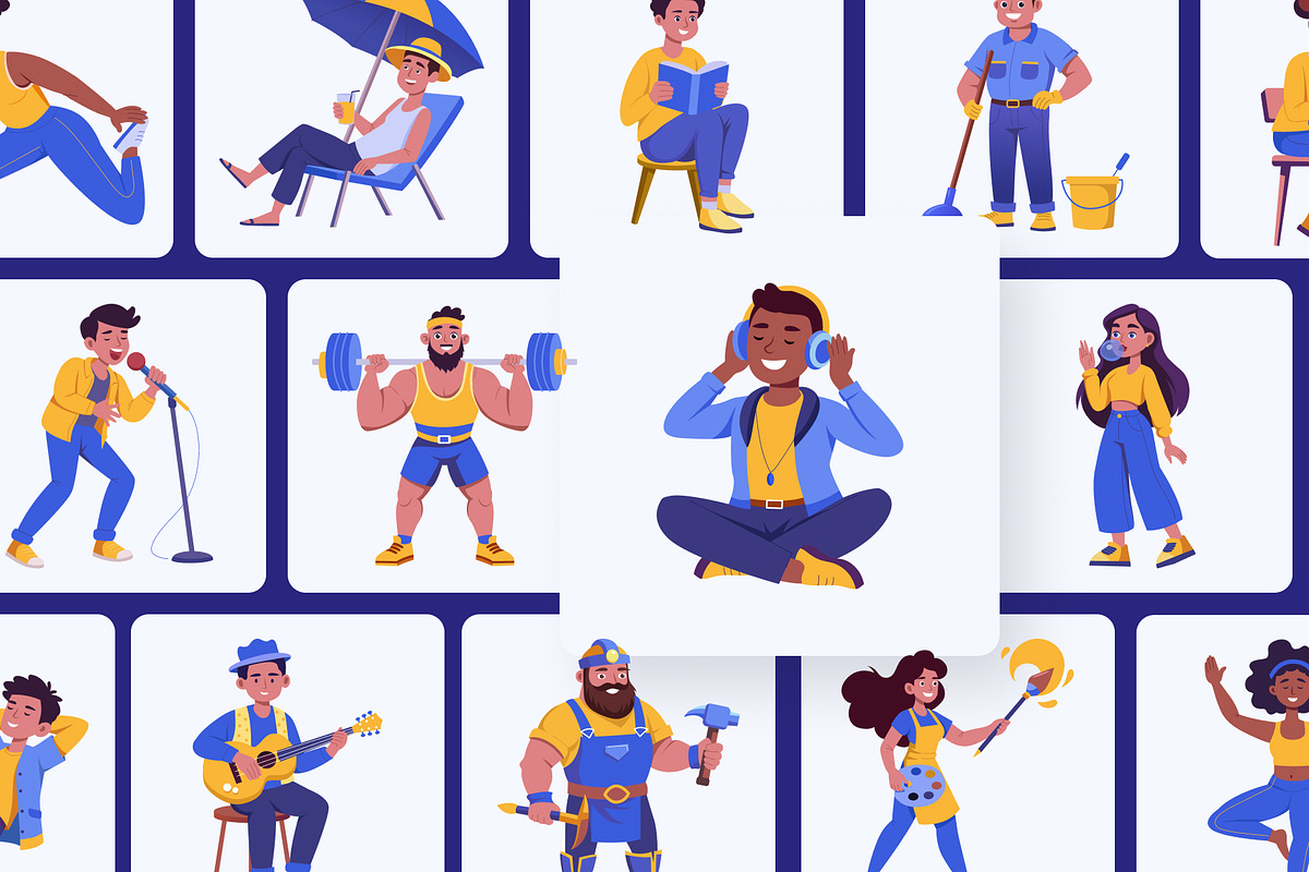 Animated People Character Set, a Person Illustration by Brickclay (Photo 3 of 5)