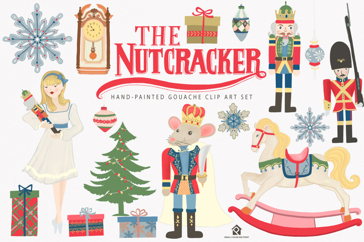 The Nutcracker Ballet Clip Art Set, a Graphic by SmallHouseBigPony (Photo 1 of 7)