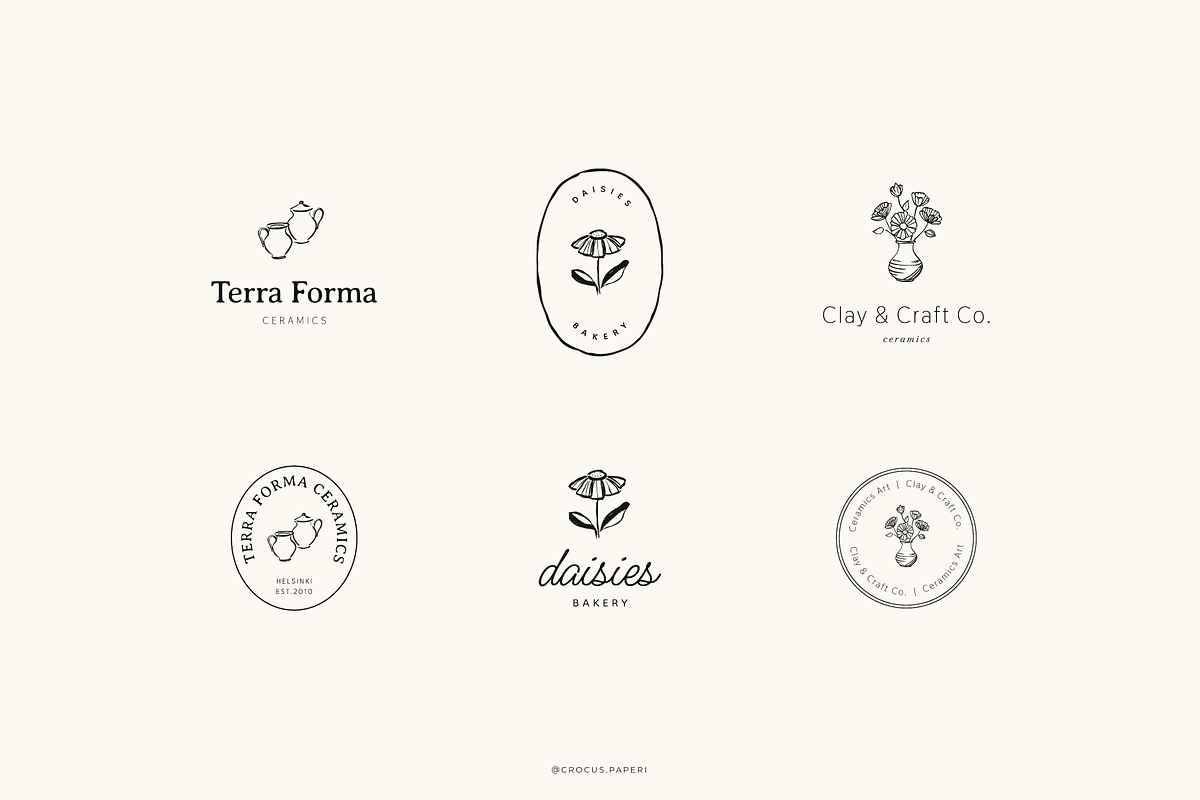Botanical logos Vol. 4, a Branding & Logo Template by Crocus Paperi (Photo 10 of 16)
