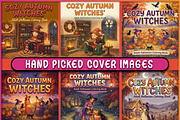 Cozy Autumn Witches Adult Coloring, a Seasonal Illustration by Ink Gallery (Thumbnail 3 of 4)