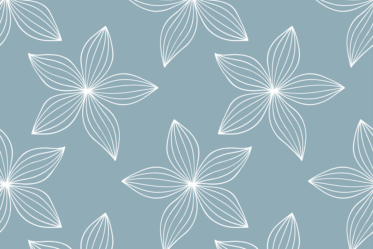 Seamless floral blue pattern., a Pattern Graphic by Shop seamless patterns (Photo 6 of 7)