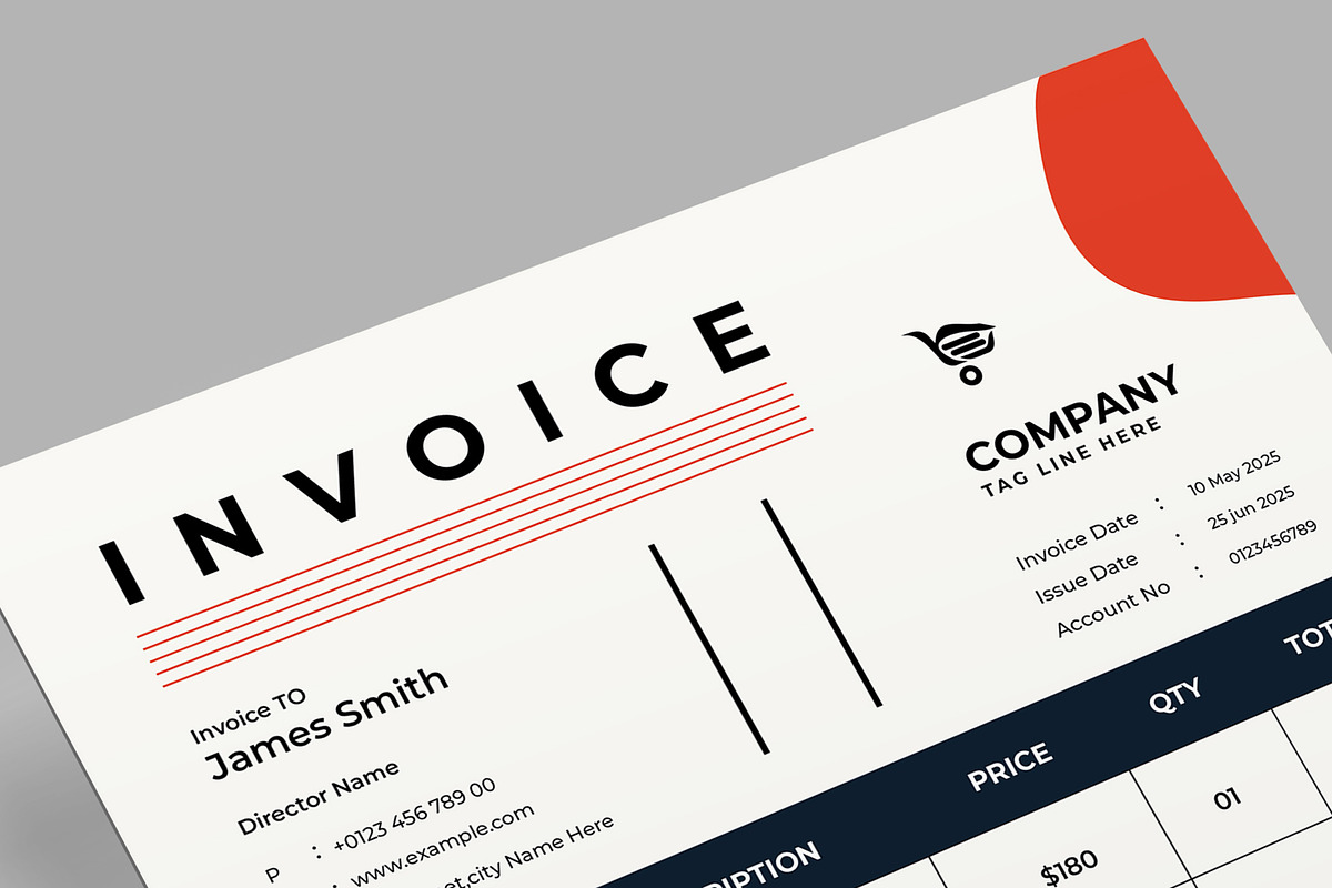 Business Invoice Design Template