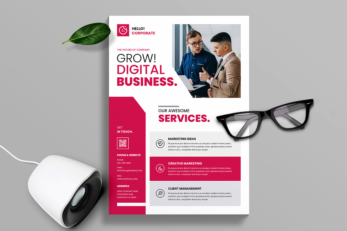 Digital Business Corporate Flyer, a Flyer Template by FlyeredTemplate (Photo 1 of 3)