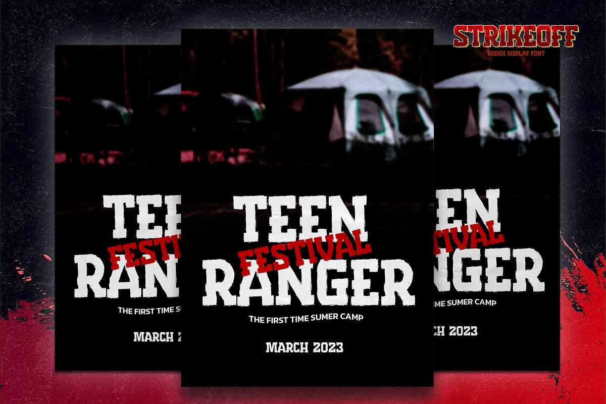 Strikeoff – Rough Display Font, a Slab Serif Font by Almarkhatype (Photo 5 of 8)