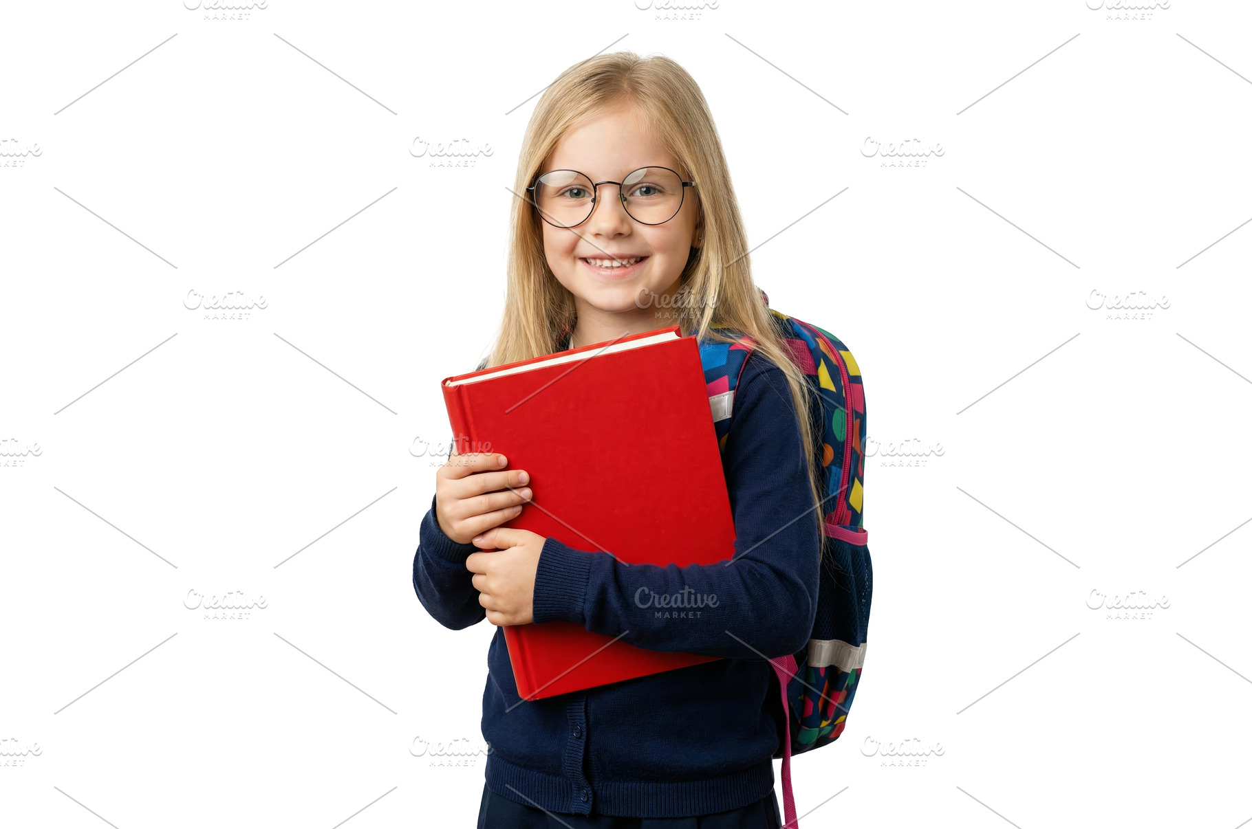 Girl Smiling With School Book, a School & Education Photo by CREATIVEDEF