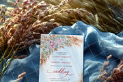 Blue 5x7 Invitation card mockup PSD, an Advertising Mockup by Blush Roses Print (Thumbnail 3 of 9)