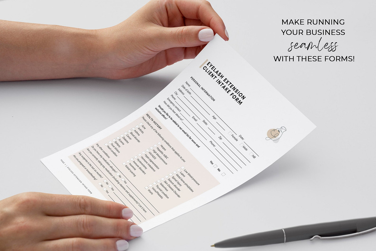Editable Eyelash Extensions Forms, a Websites & App Template by SwitzerShop (Photo 7 of 8)