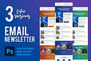 Email Newsletter Template PSD