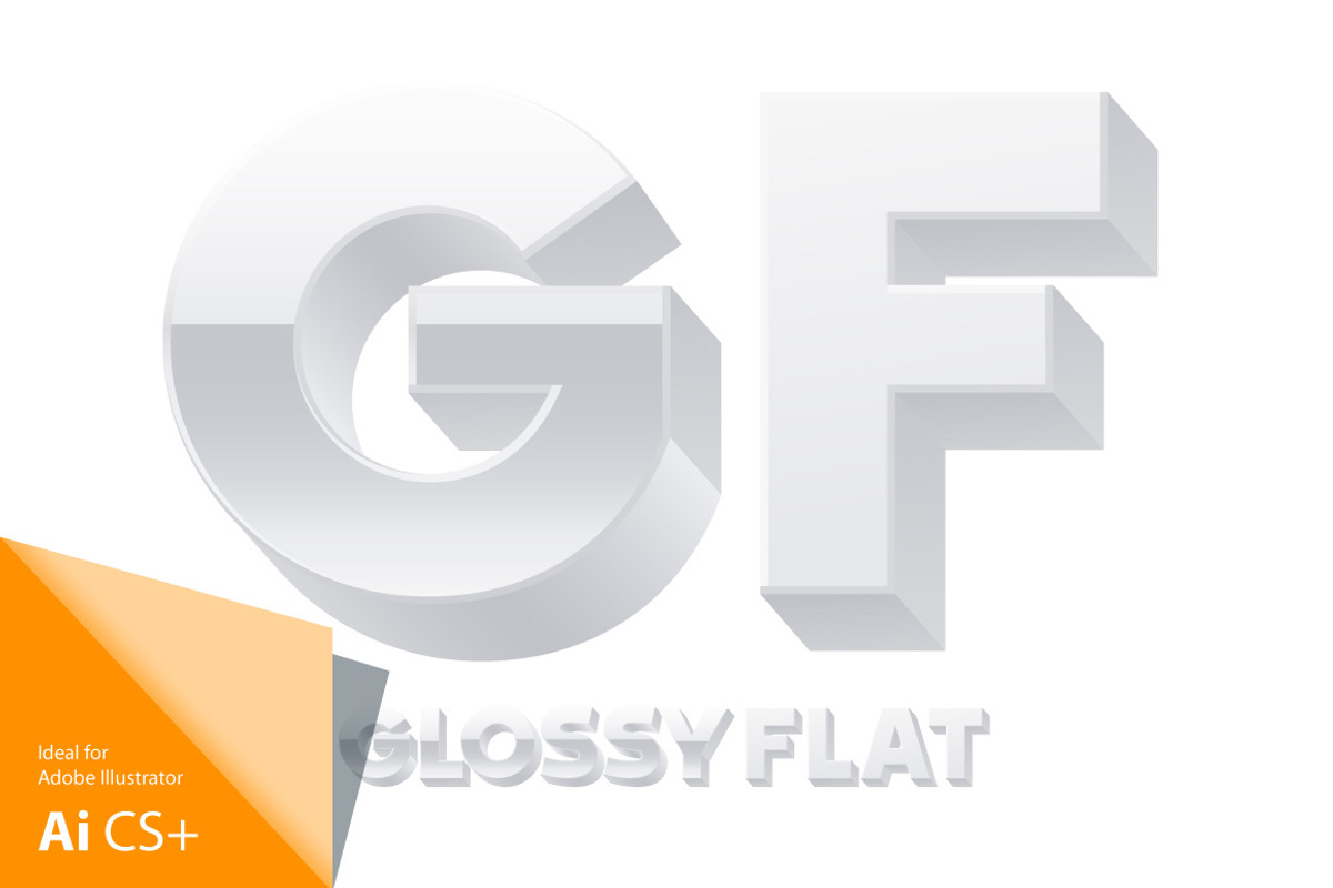 Vector alphabet of simple 3d letters, an Object Graphic by popskraft (Photo 1 of 8)