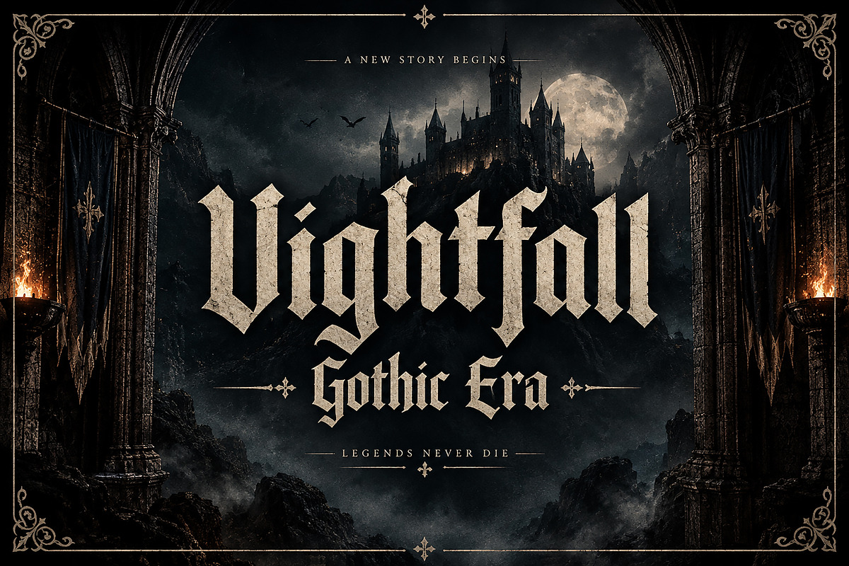 Veyr Gothic - Blackletter Font, a Blackletter Font by Wow Magic (Photo 5 of 6)