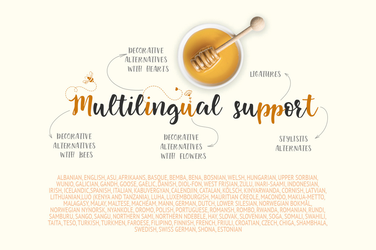 Little Bee. Duo font & logos. preview 4