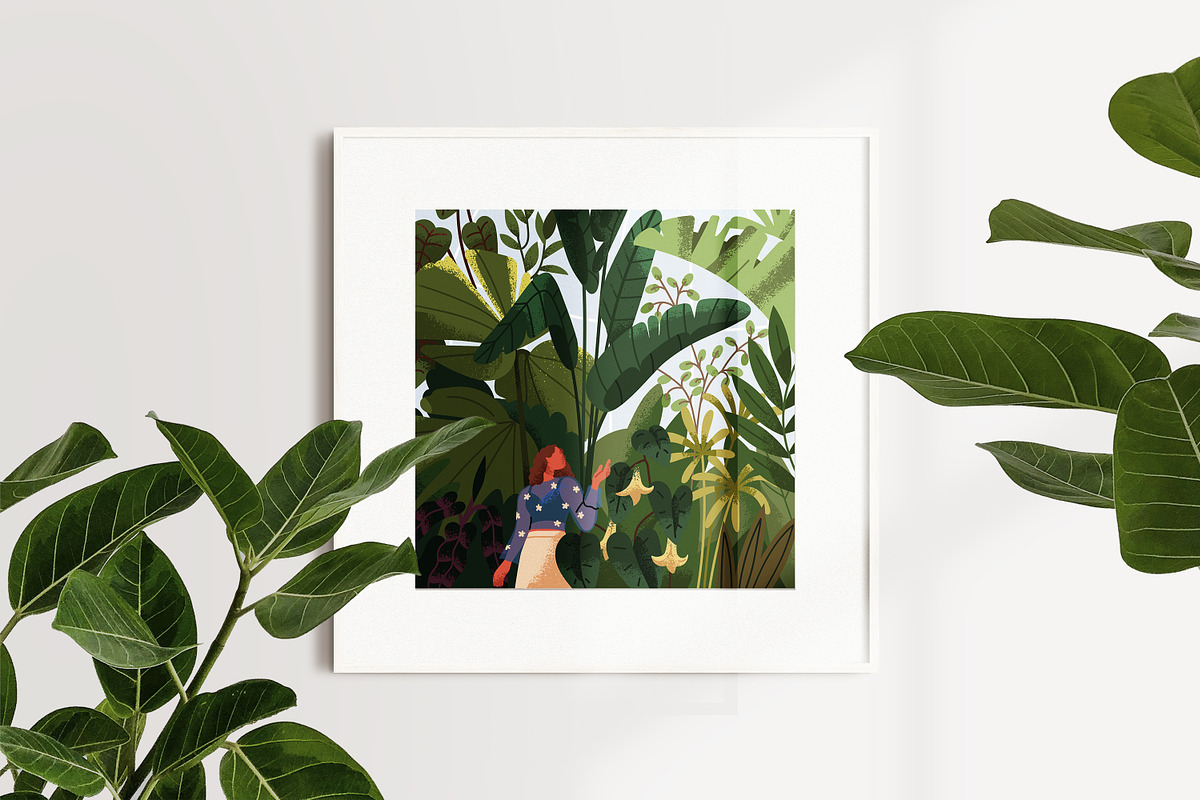 Botanical garden with green plants, a Person Illustration by Good Studio (Photo 8 of 13)