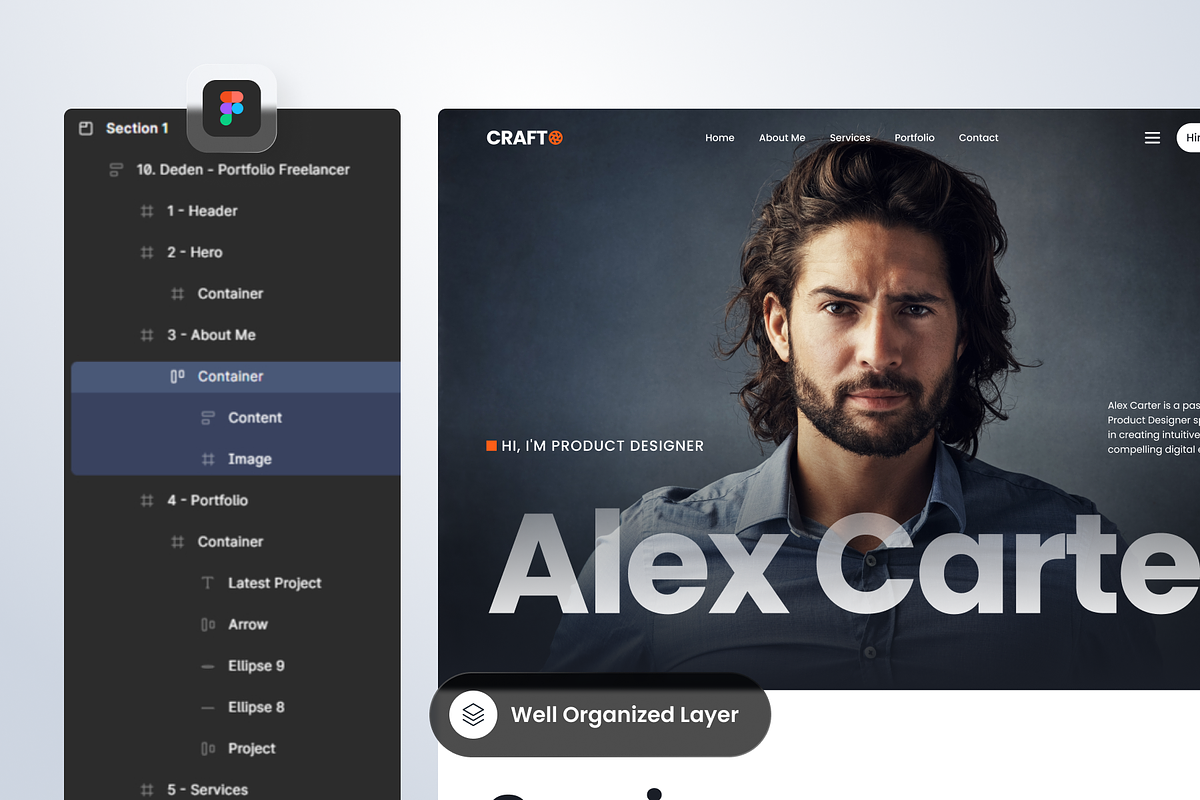 Portfolio Freelancer Landing Page, a Landing Page Template by SLAB! Design (Photo 2 of 4)