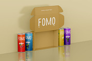Soda Can with Box Packaging Mockups, a Mockup by Mockups Planet (Thumbnail 5 of 5)
