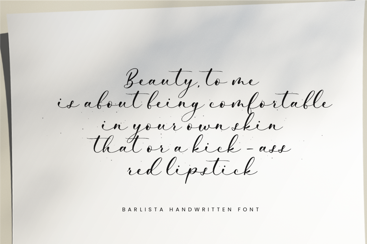 Barlista - Calligraphy Font, a Script Font by Sronstudio (Photo 4 of 10)