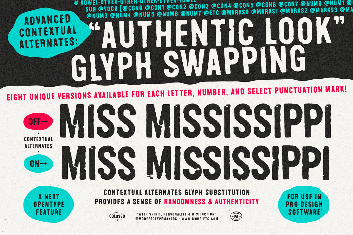 Colosso Deci Display Font, a Sans Serif Font by More Etc. Studios (Photo 8 of 13)