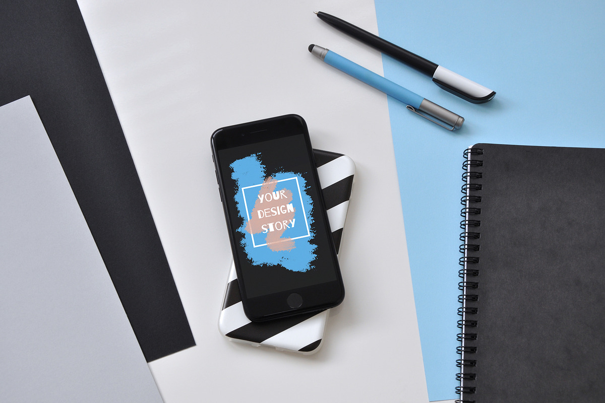 iPhone 7 Black – 7 PSD Mockups, an iPhone Mockup by hezytheme (Photo 2 of 7)