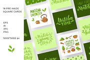 Matcha Green Tea Collection, an Object Graphic by Yamurchik (Thumbnail 2 of 9)