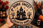 Home Sweet Haunted Round SVG, an Object Graphic by Layerology (Thumbnail 3 of 3)