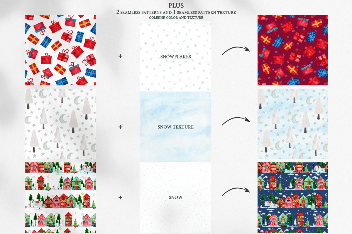 Watercolor Christmas Patterns, a Pattern Graphic by Diana Kovach (Photo 6 of 7)