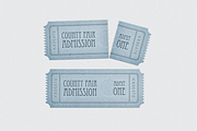 Old School Tickets, an Object Graphic by DesignLots (Thumbnail 2 of 2)