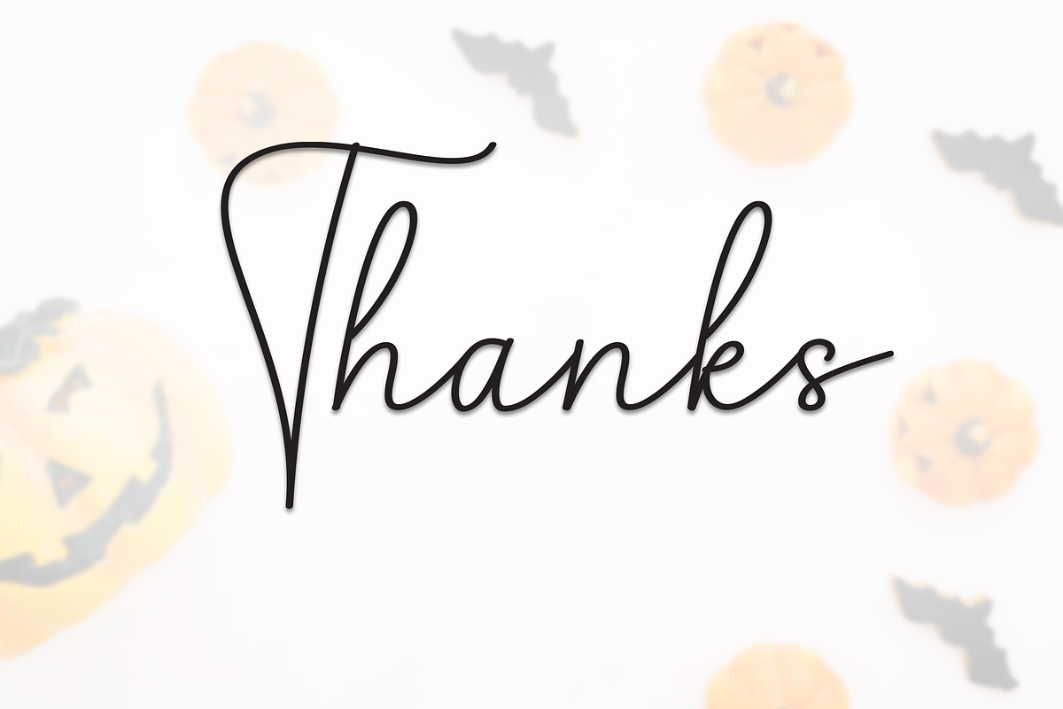 Pumpkin Signature | Script Font, a Handwritten Font by Scratchones (Photo 8 of 8)