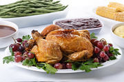 Thanksgiving dinner with turkey,mashed potatoes,ears of corn and green bean cas, a Food & Drink Photo by etorres69 (Thumbnail 2 of 2)
