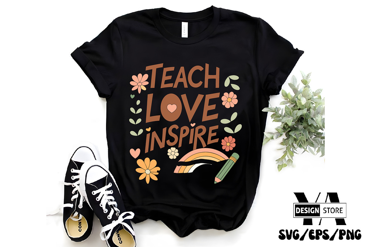 Teacher Boho Floral SVG PNG Bundle, an Illustration by Ya_ Design Store (Photo 15 of 17)