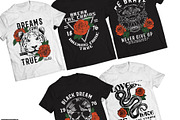 BLACK ROSES LINE T-SHIRT PRINT PACK, an Illustration by MKE Print Lab. (Thumbnail 2 of 2)