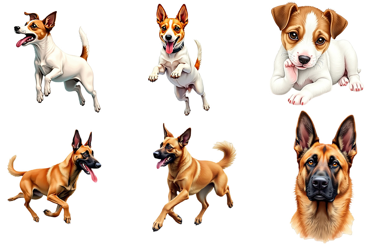 Breeds of Winter Dog Clipart Bundle, an Illustration by DreamArtGraphic (Photo 2 of 4)