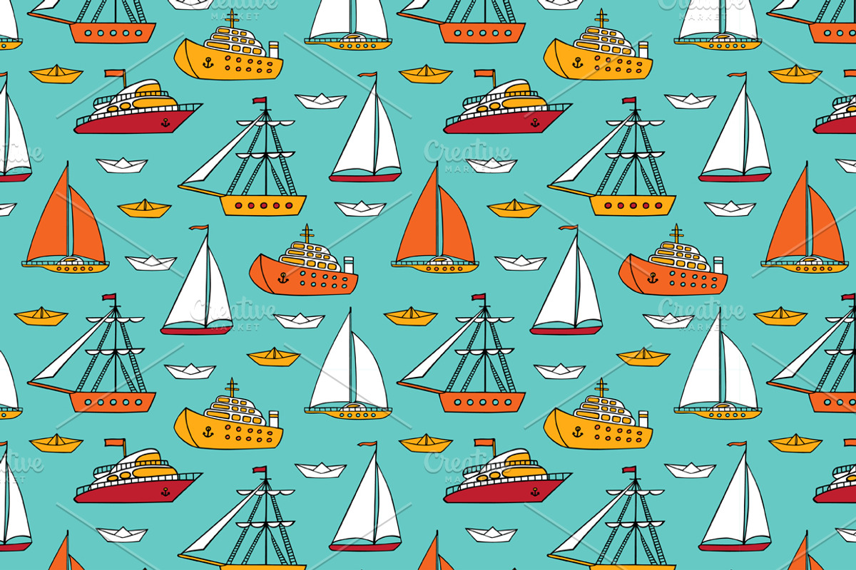 10 transport seamless pattern, a Pattern Graphic by EvgeniaV (Photo 4 of 8)