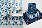 Cyanotype Gold Seamless Patterns, a Pattern Graphic by Ninterints (Thumbnail 10 of 13)