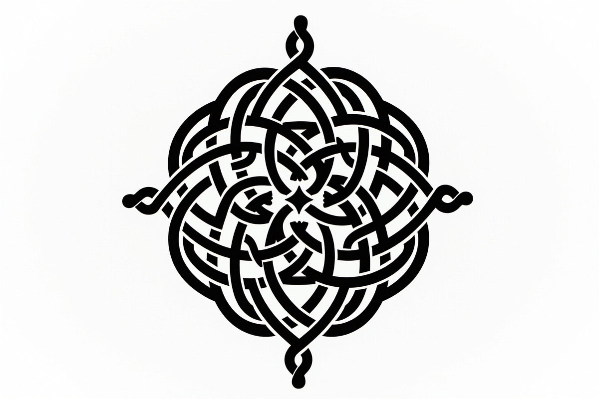 Celtic Knot Tattoo Silhouette Set, an Illustration by BIPLOB EXPERT (Photo 4 of 9)