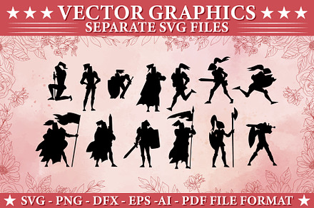 Warrior silhouette SVG vector